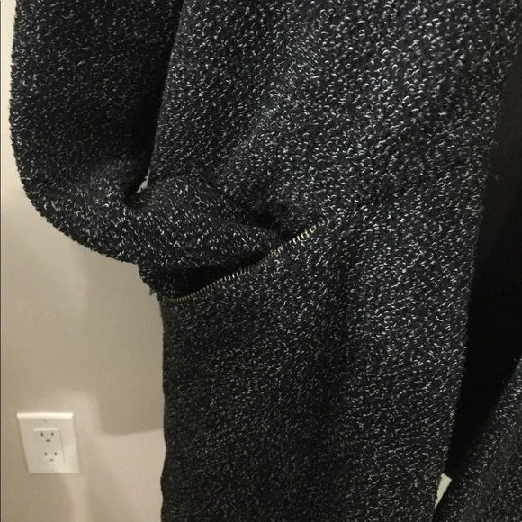 XS cardigan coat jacket marled grey pockets EUC - Picture 4 of 15